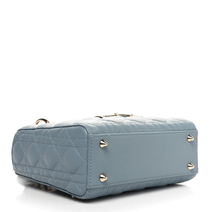 Christian Dior Lambskin Cannage Small My ABCDior Lady Dior Cloud Blue 4 of 10
