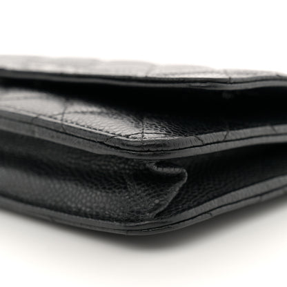Chanel Caviar Quilted Wallet on Chain WOC Black 10 of 11
