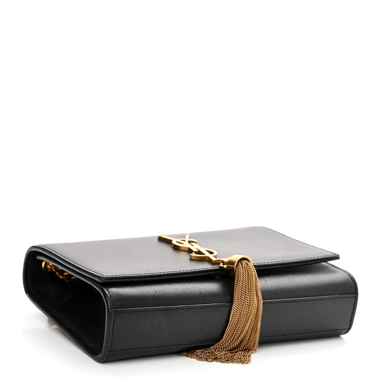 Saint Laurent Calfskin Small Classic Monogram Kate Tassel Satchel Black 4 of 11