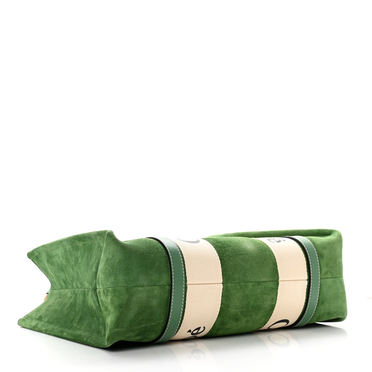 Suede Calfskin Medium Woody Tote Bright Green