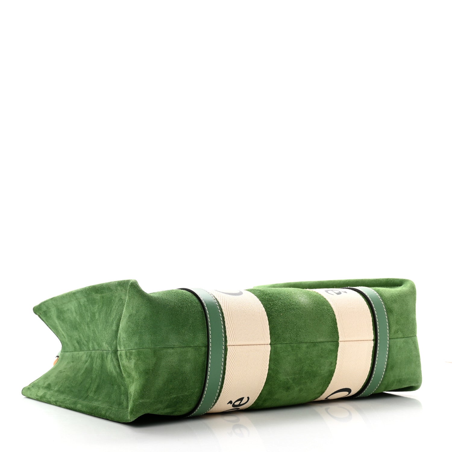 Chloe Suede Calfskin Medium Woody Tote Bright Green 3 of 9