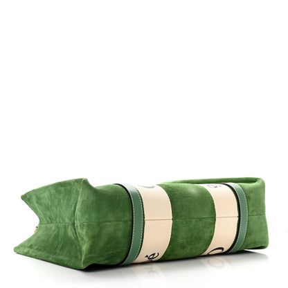 Chloe Suede Calfskin Medium Woody Tote Bright Green 3 of 9