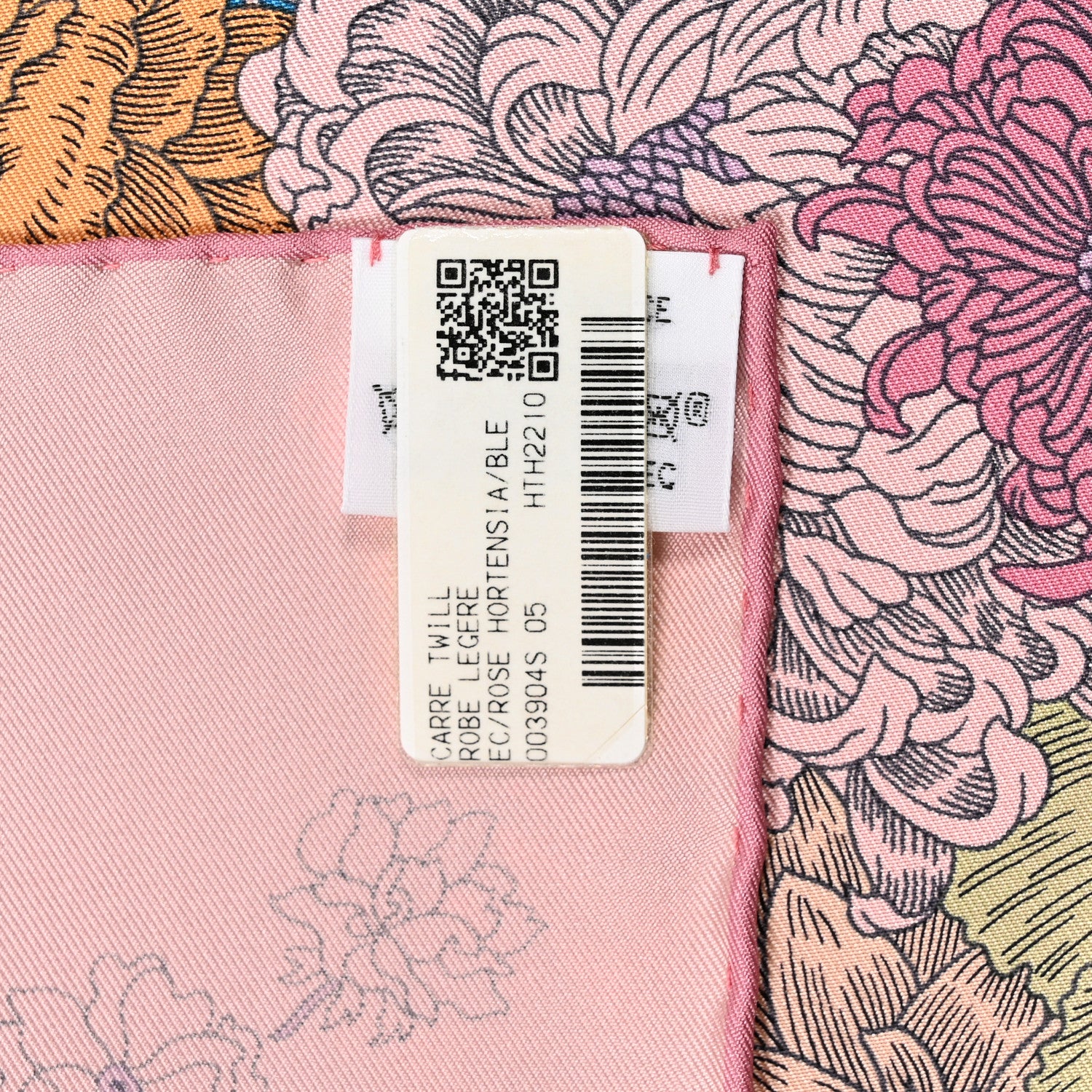 Hermes Silk Twill Robe Legere Scarf 90 Rose Hortensia Bleu 3 of 6