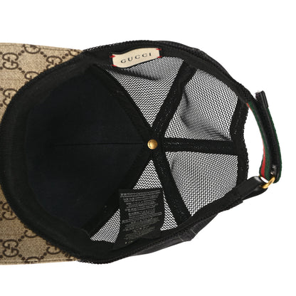 Gucci GG Supreme Monogram Tiger Print Baseball Hat M 58 Beige 7 of 9