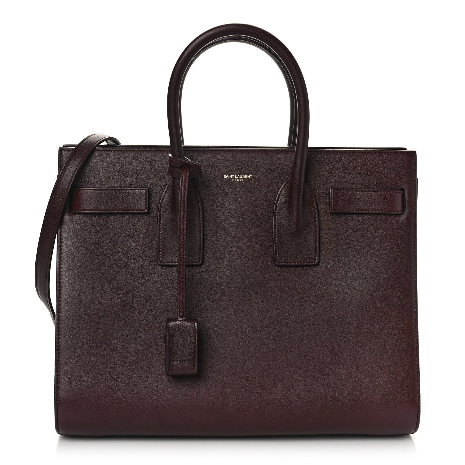 Saint Laurent Calfskin Small Sac De Jour Amarena 1 of 8