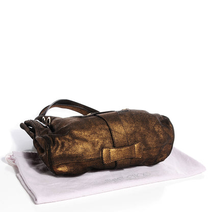 Jimmy Choo Metallic Suede Riki Bronze 4 of 6