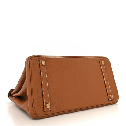 Hermes Taurillon Clemence Birkin 30 Gold 4 of 14