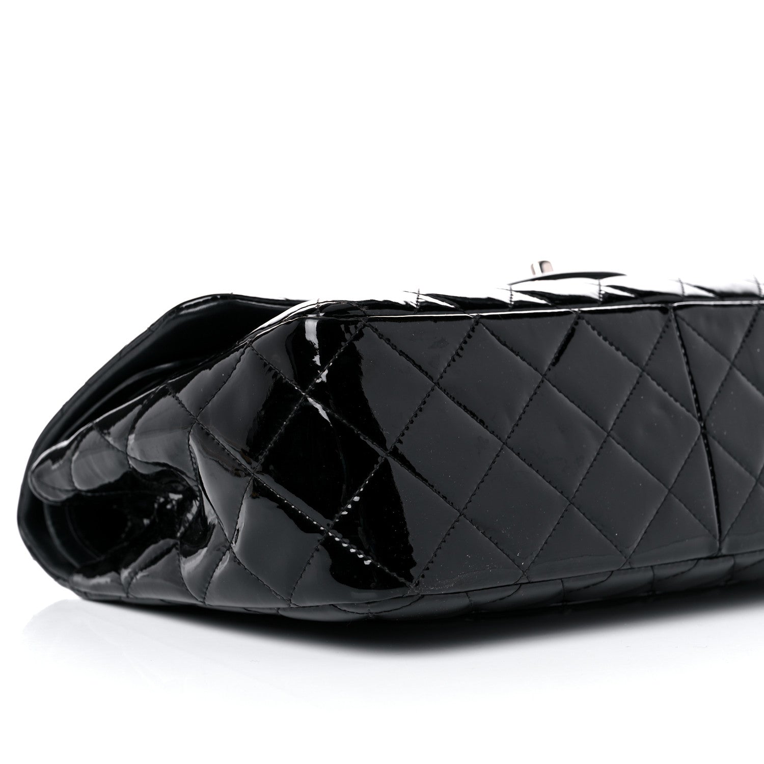 Chanel Patent Quilted Jumbo Double Flap Black 13 of 16