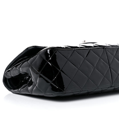 Chanel Patent Quilted Jumbo Double Flap Black 13 of 16