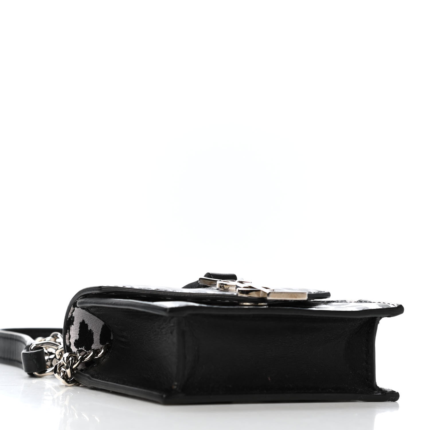 Saint Laurent Calfskin Monogram Leopard Print Mini Candy Crossbody Black White 3 of 4