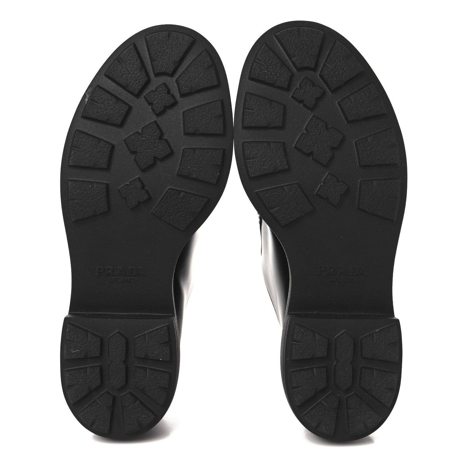 Prada Spazzolato Rois Monolith 55mm Derby Loafers 37.5 Black White 6 of 9