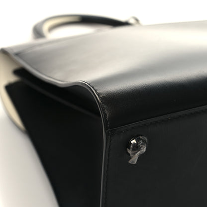 Delvaux Box Calfskin Light And Shadow MM Brillant Satchel Black Ivory 11 of 14