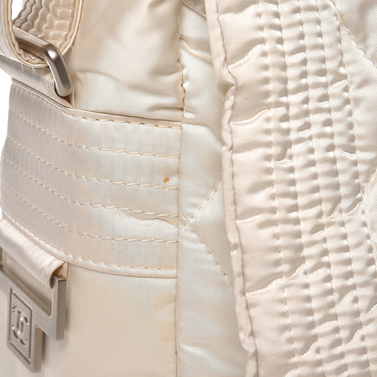 Nylon Ski Messenger Bag White