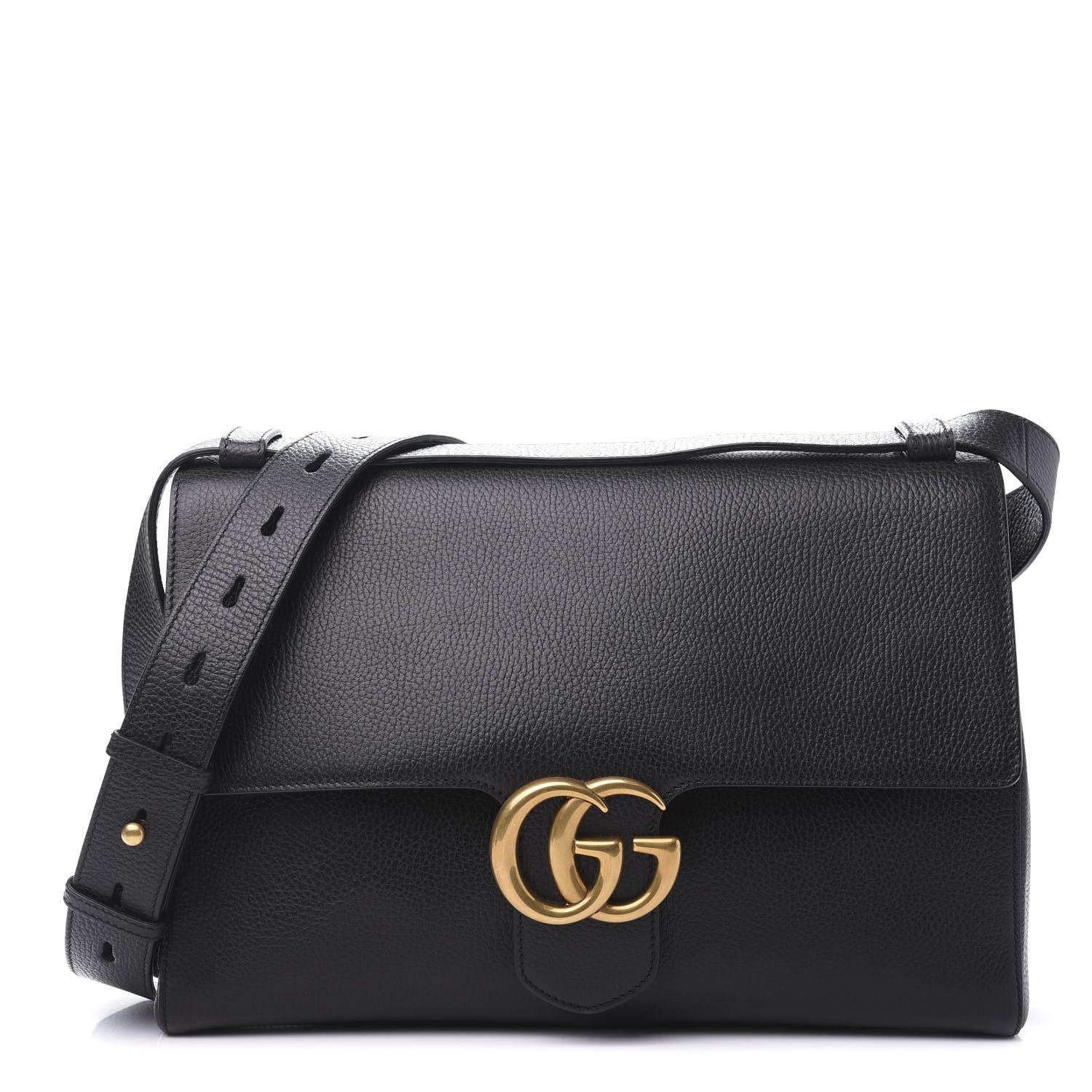 Gucci Calfskin GG Marmont Messenger Bag Black 1 of 10
