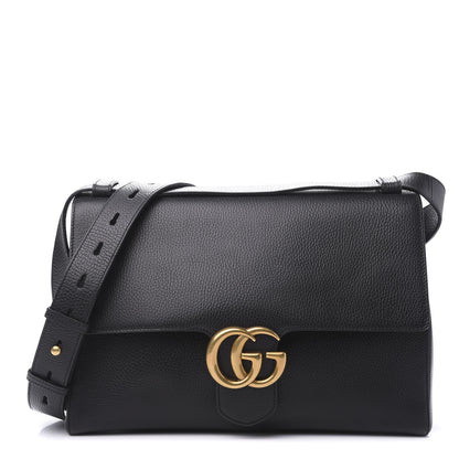 Gucci Calfskin GG Marmont Messenger Bag Black 1 of 10