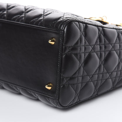 Christian Dior Lambskin Cannage Medium Lady Dior Black 9 of 13