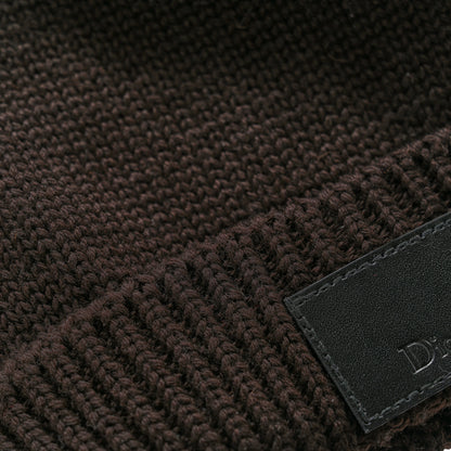 Christian Dior Wool Knit Beanie Dark Brown 5 of 5