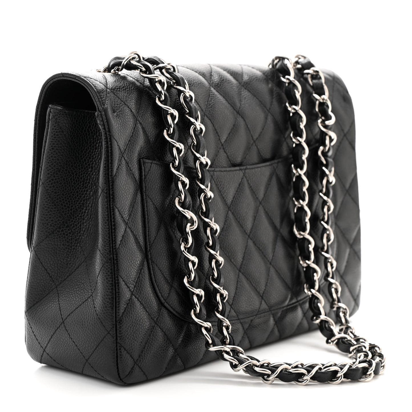 Caviar Quilted Jumbo Single Flap Black