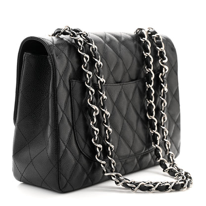 Chanel Caviar Quilted Jumbo Single Flap Black 2 of 10