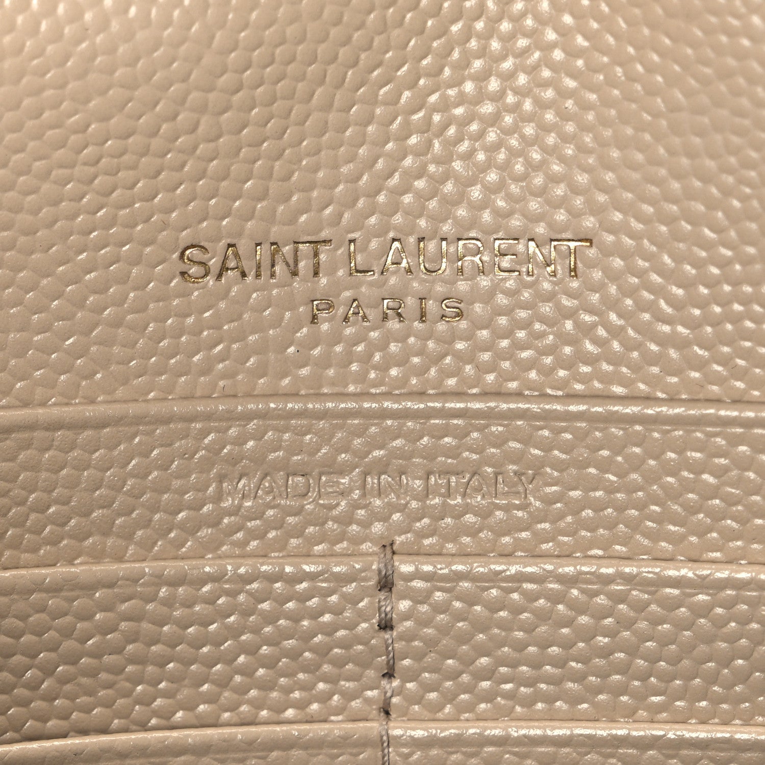 Saint Laurent Grain De Poudre Matelasse Chevron Monogram Envelope Chain Wallet Nude Powder 6 of 10