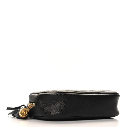 Saint Laurent Grain De Poudre Matelasse Monogram Mini Lou Camera Bag Black 4 of 11