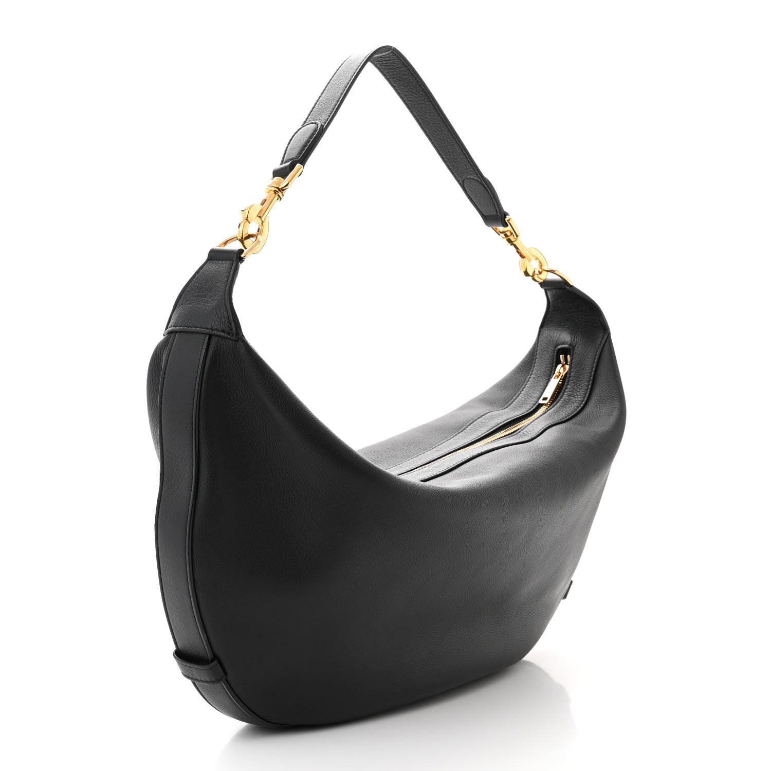 Celine Supple Calfskin Medium Strap Leandre Shoulder Bag Black 3 of 10