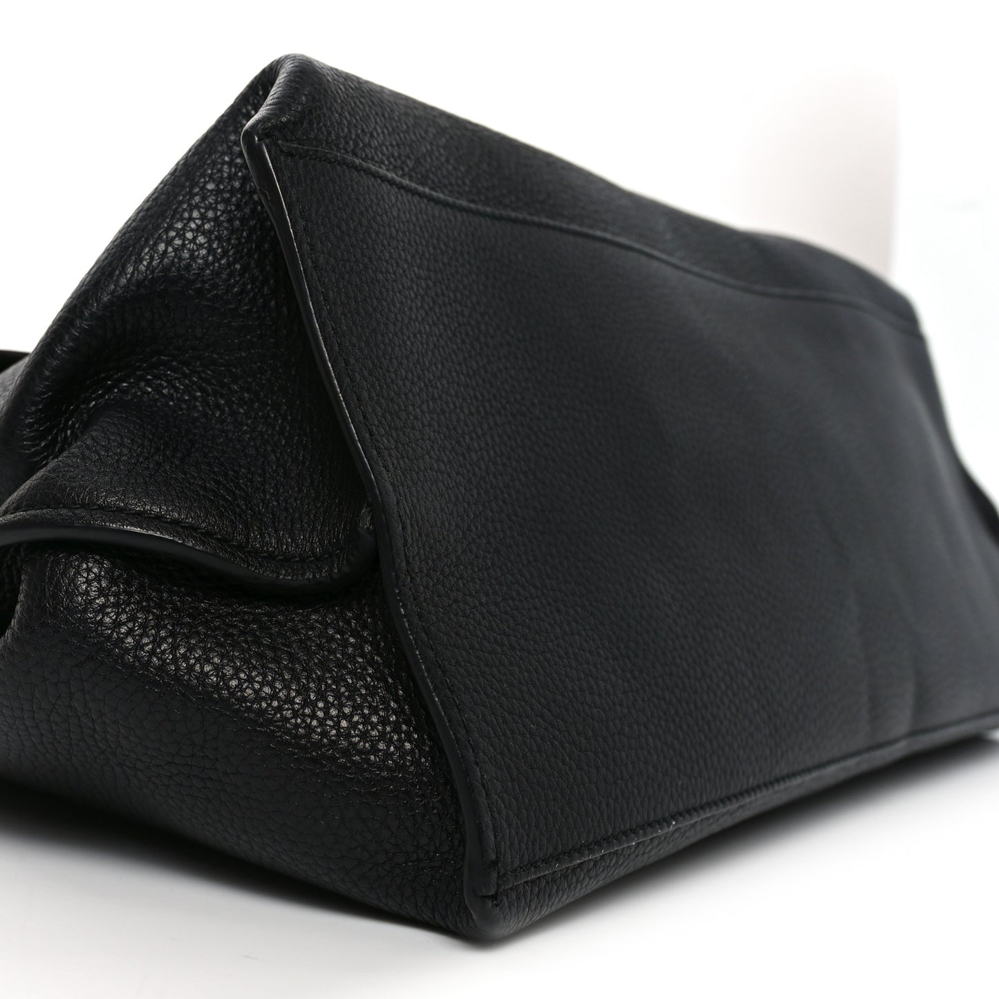 Cellarius Calfskin Large Bamboo Daily Top Handle Bag Black