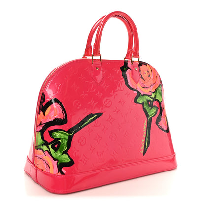 Louis Vuitton Vernis Roses Alma MM Rose Pop 3 of 9