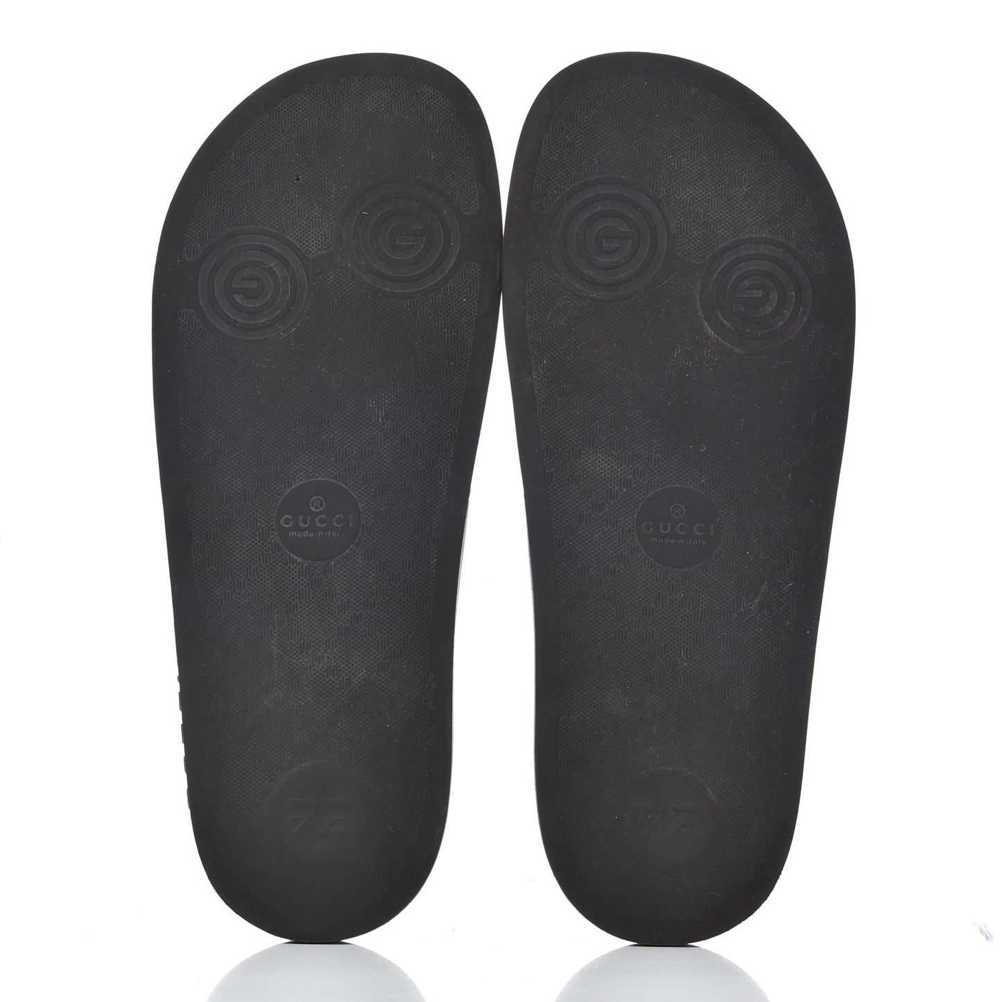 Rubber Womens Logo Slide Sandals 39 Black