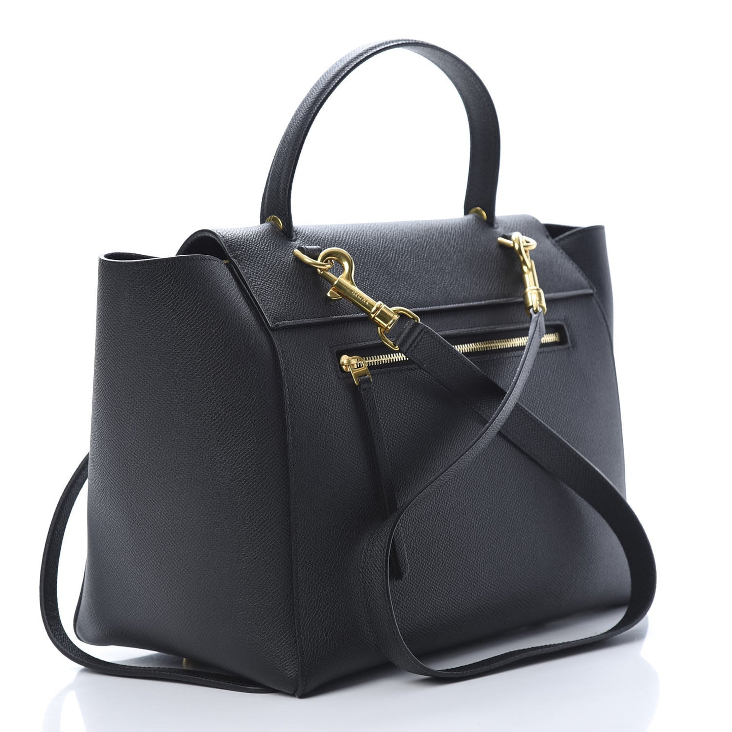 Grained Calfskin Mini Belt Bag Black