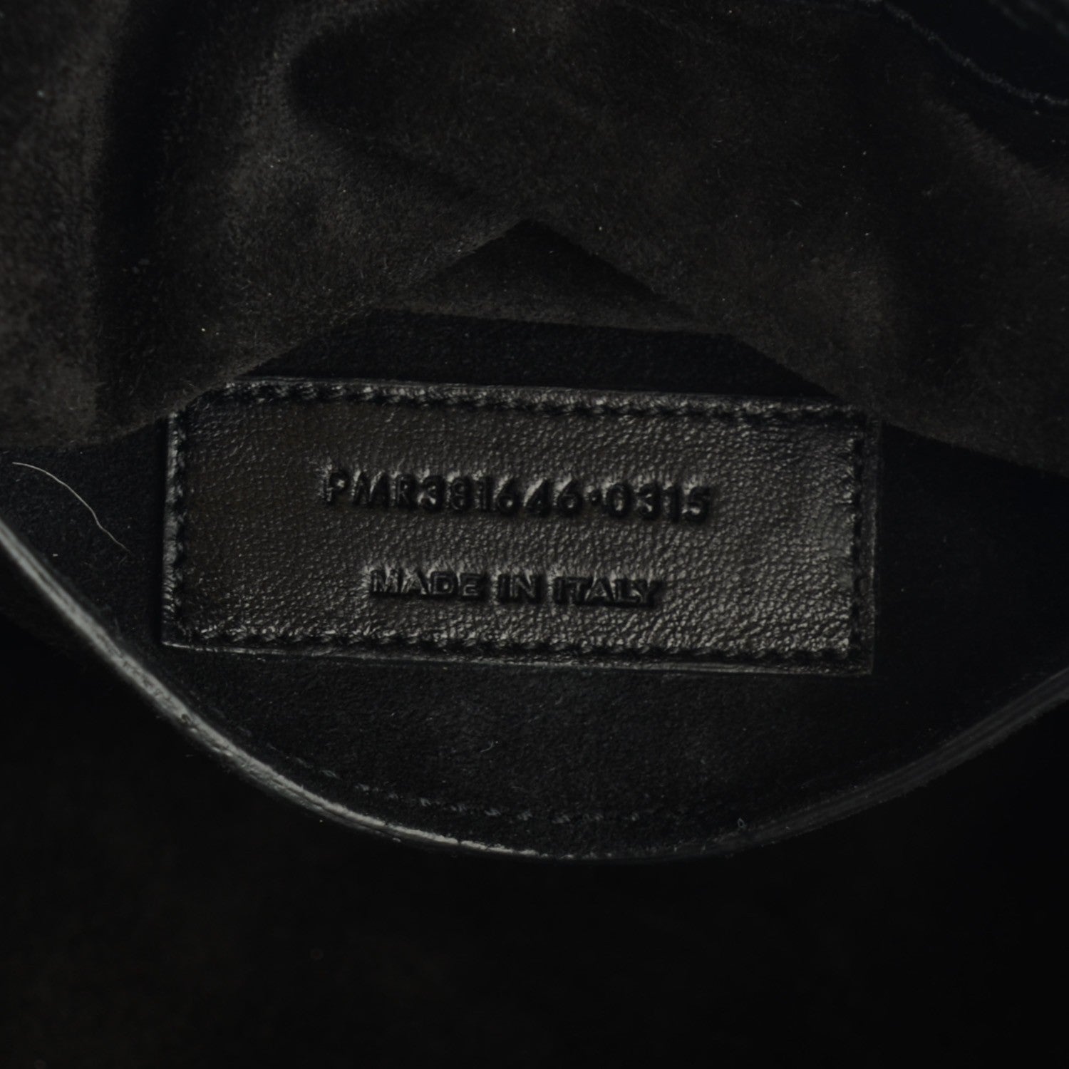 Saint Laurent Calfskin Crocodile Embossed Medium Emmanuelle Bucket Bag Black 7 of 7