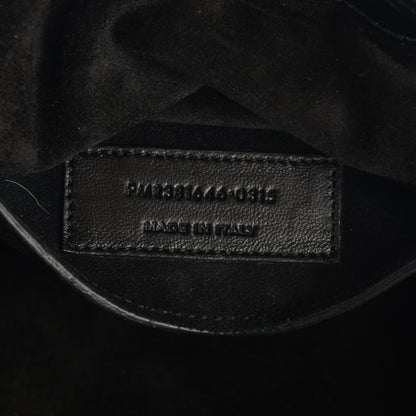 Saint Laurent Calfskin Crocodile Embossed Medium Emmanuelle Bucket Bag Black 7 of 7
