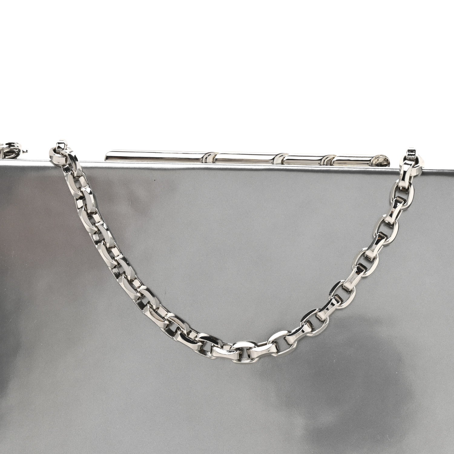 Lanvin Metallic Calfskin Clutch Silver 12 of 19