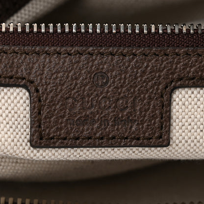 Gucci GG Supreme Monogram Textured Calfskin Web Large Attache Shoulder Bag Beige Ebony New Acero 6 of 10