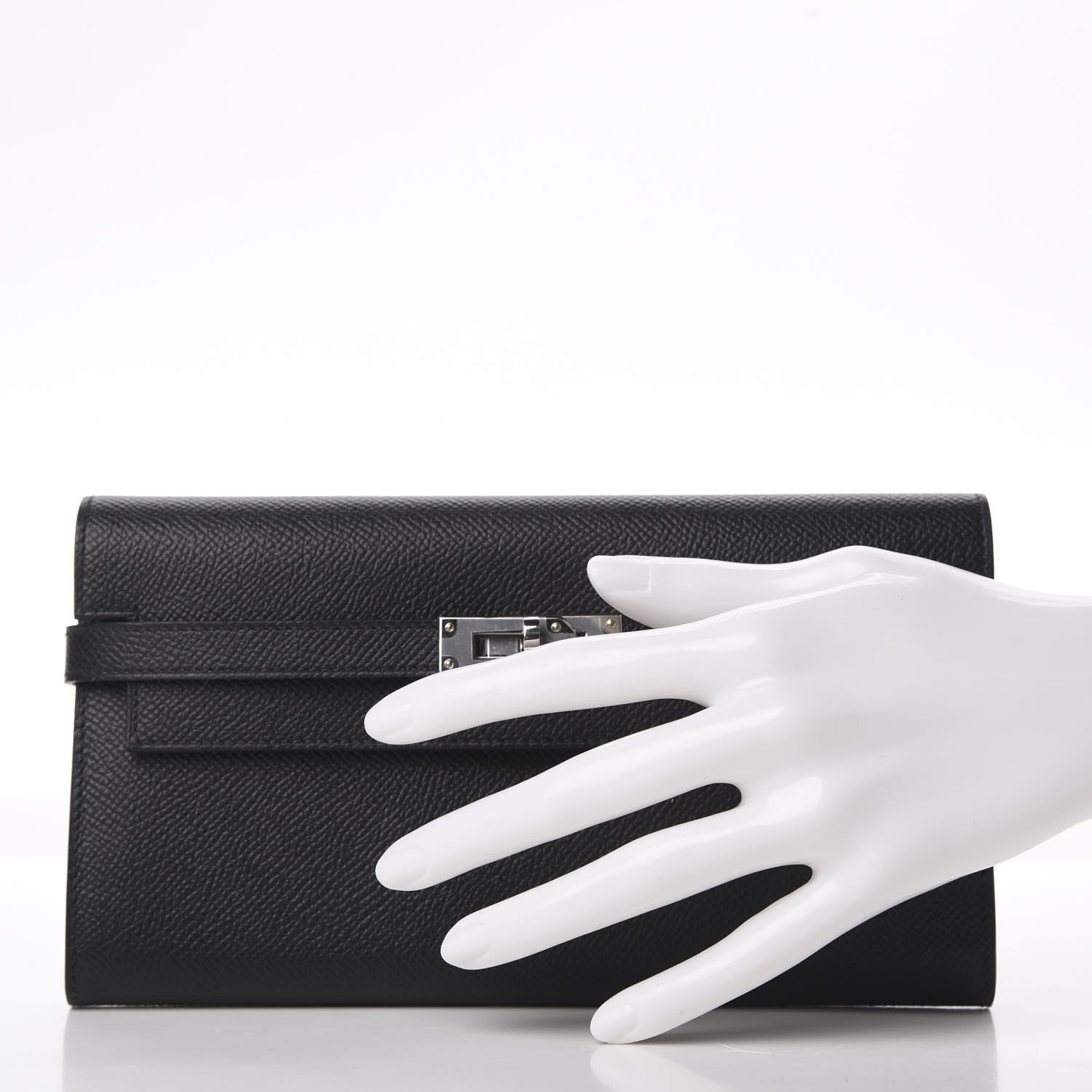 Hermes Epsom Kelly Longue Wallet Black 2 of 10