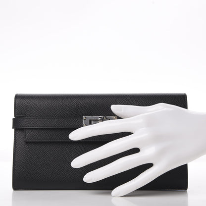 Hermes Epsom Kelly Longue Wallet Black 2 of 10