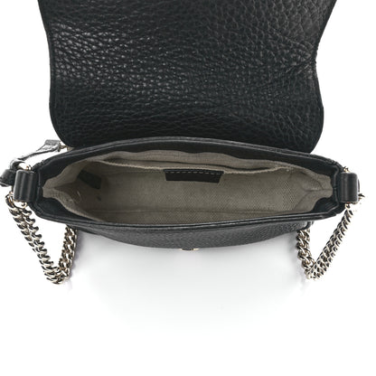Gucci Pebbled Calfskin Small Soho Flap Crossbody Black 5 of 12