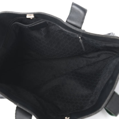 Gucci Denim Calfskin Web Tote Black 5 of 11