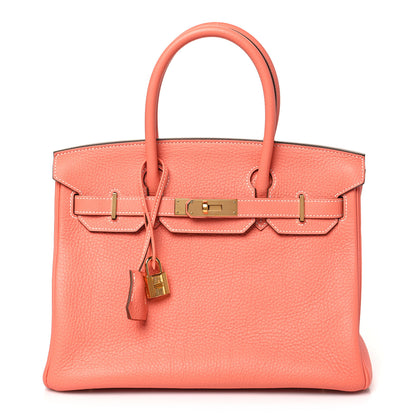 Hermes Taurillon Clemence Birkin 30 Crevette 1 of 10