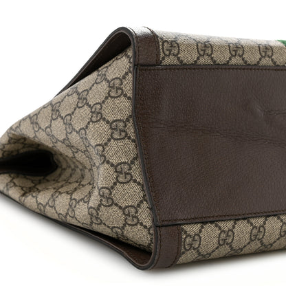 Gucci GG Supreme Monogram Web Medium Ophidia Tote Bag Brown 9 of 13