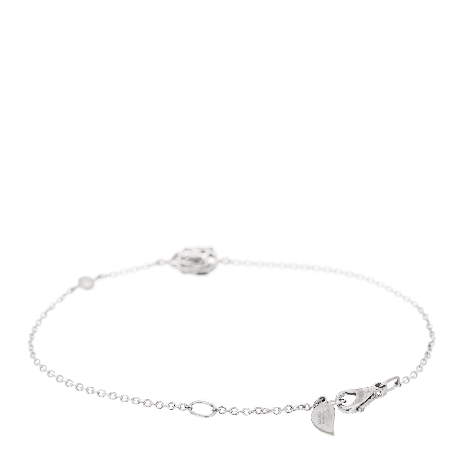 Piaget 18K White Gold Diamond Rose Bracelet 2 of 4