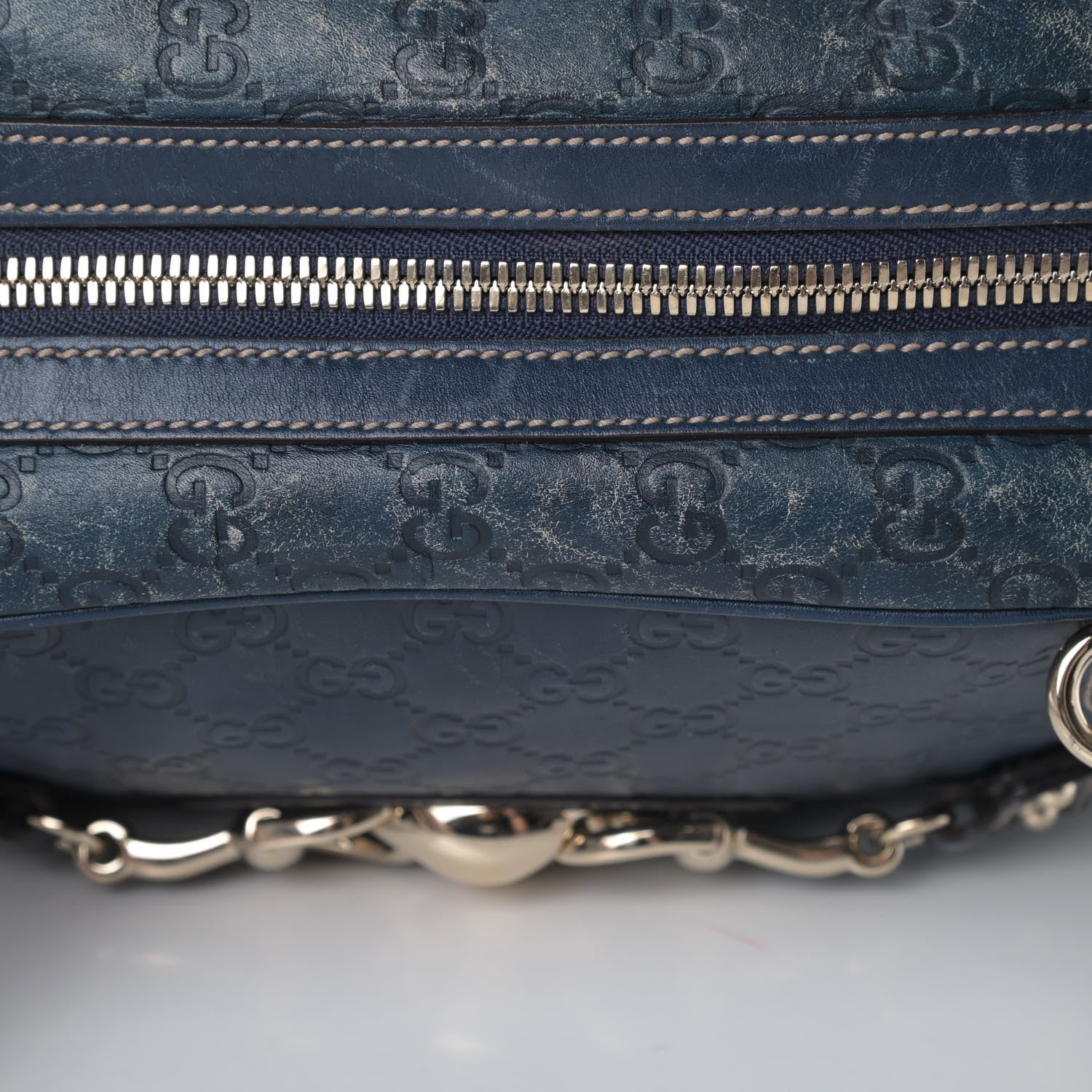 Gucci Guccissima Large Wave Boston Blue 12 of 12