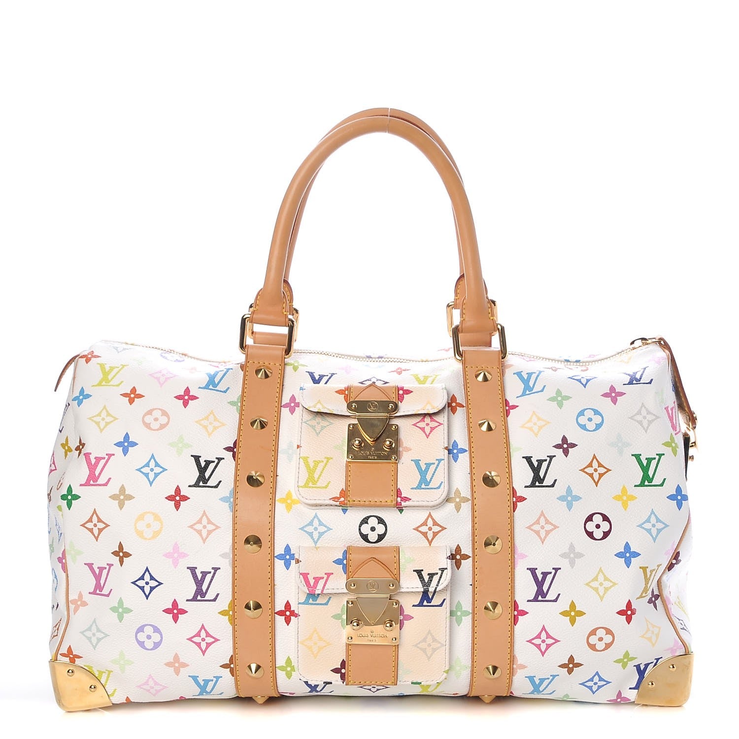 Louis Vuitton Monogram Multicolor Keepall 45 White 1 of 12