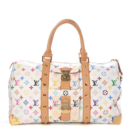 Louis Vuitton Monogram Multicolor Keepall 45 White 1 of 12
