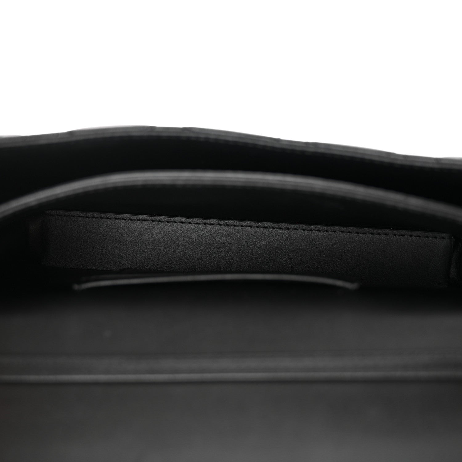 Christian Dior Lambskin Lady Dior Top Handle Clutch Black 1536837