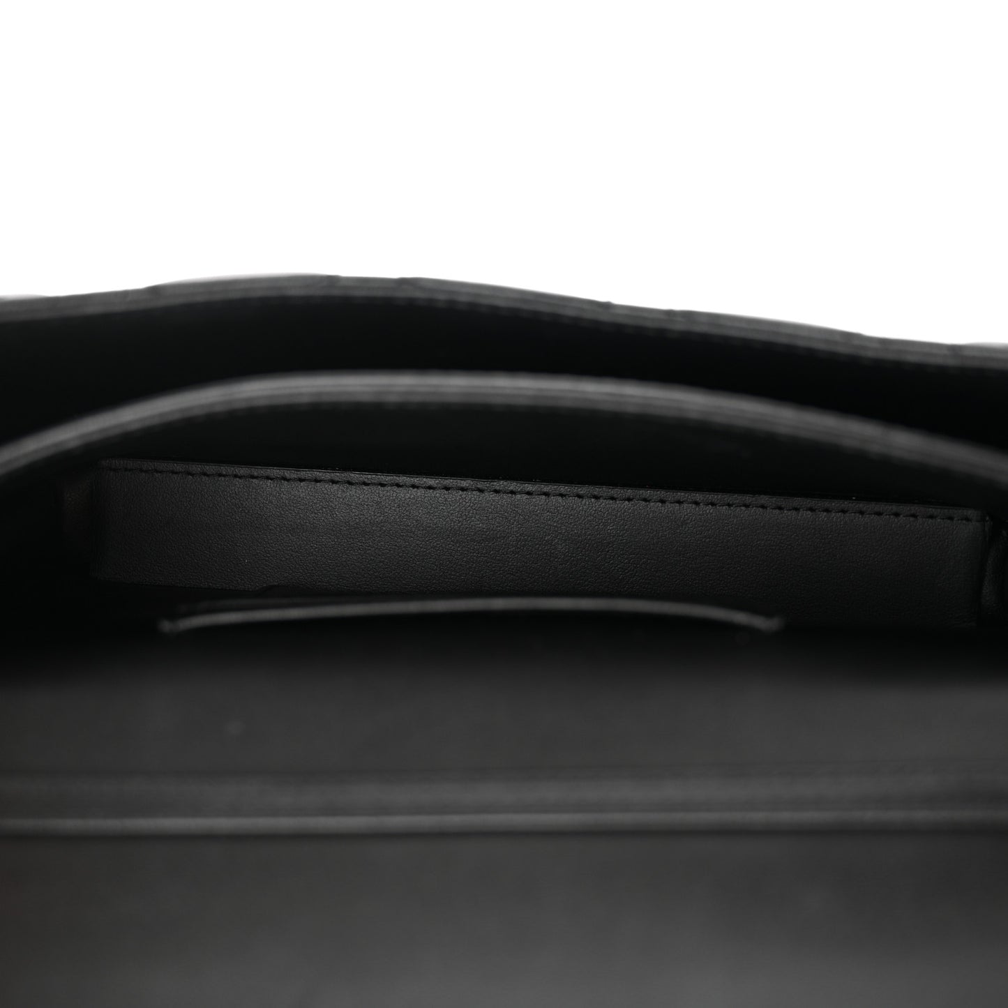 Lambskin Lady Dior Top Handle Clutch Black