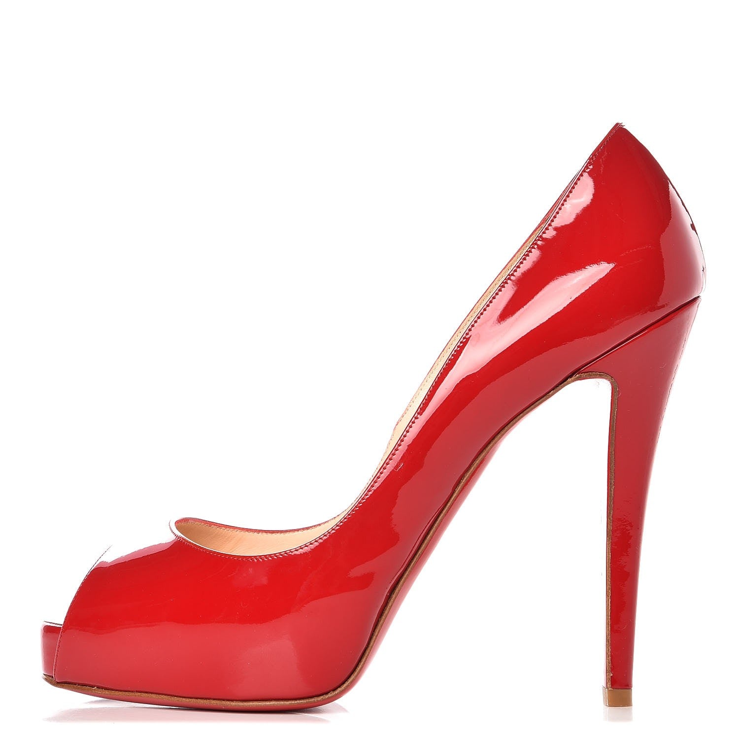 Christian Louboutin Patent Very Prive 120 Pumps 39 Red 1 of 13