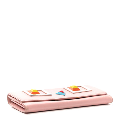 Fendi Vitello Century Hypnoteyes Continental Wallet Bubblegum 4 of 14