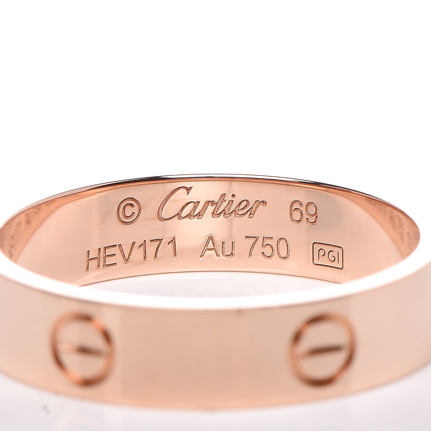 Cartier 18K Pink Gold 5.5mm LOVE Ring 69 12.5 4 of 5