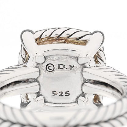 David Yurman Sterling Silver Diamond Lemon Citrine 9mm Chatelaine Pave Bezel Ring 49 5 5 of 5